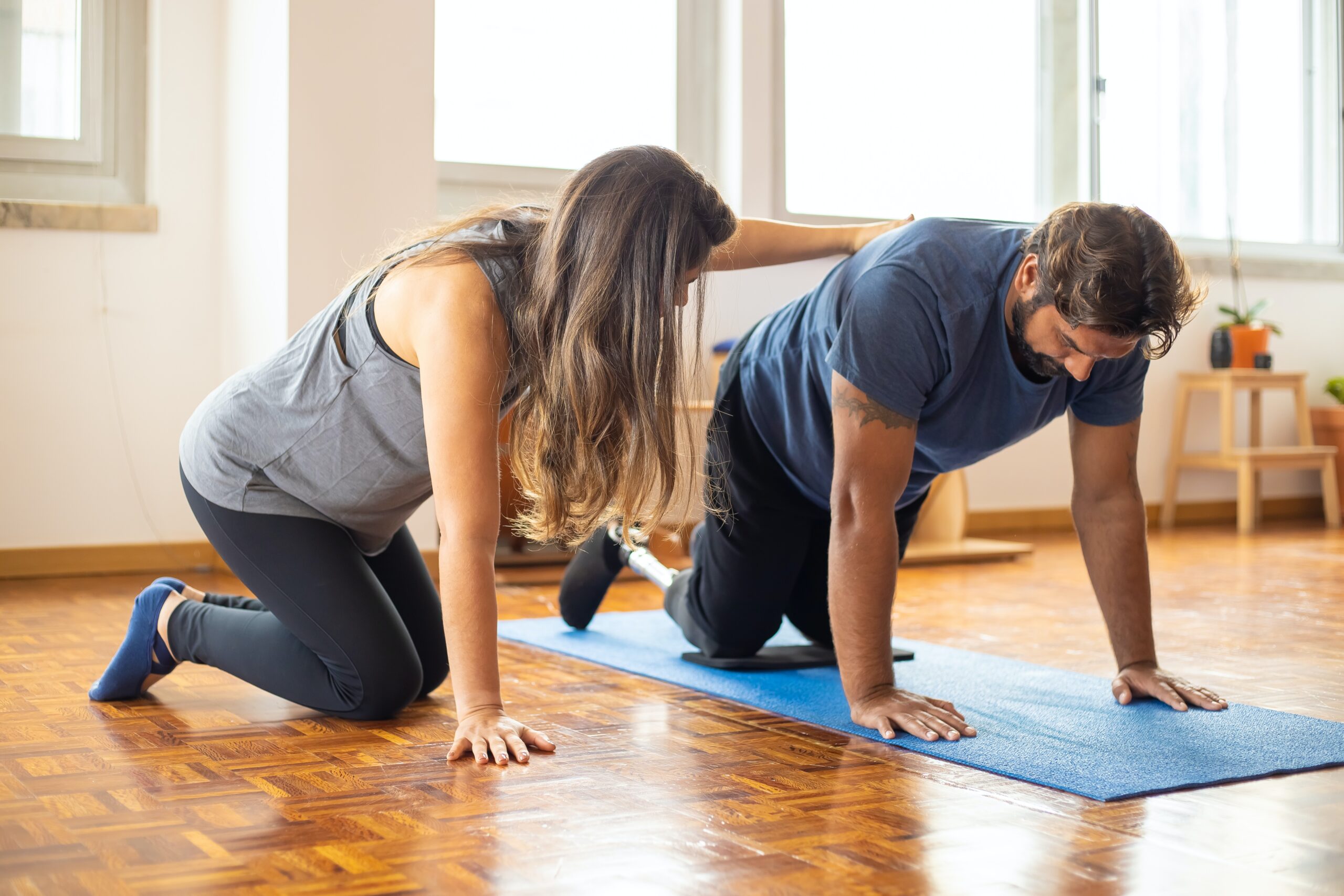Support worker assisting a participant with daily activities